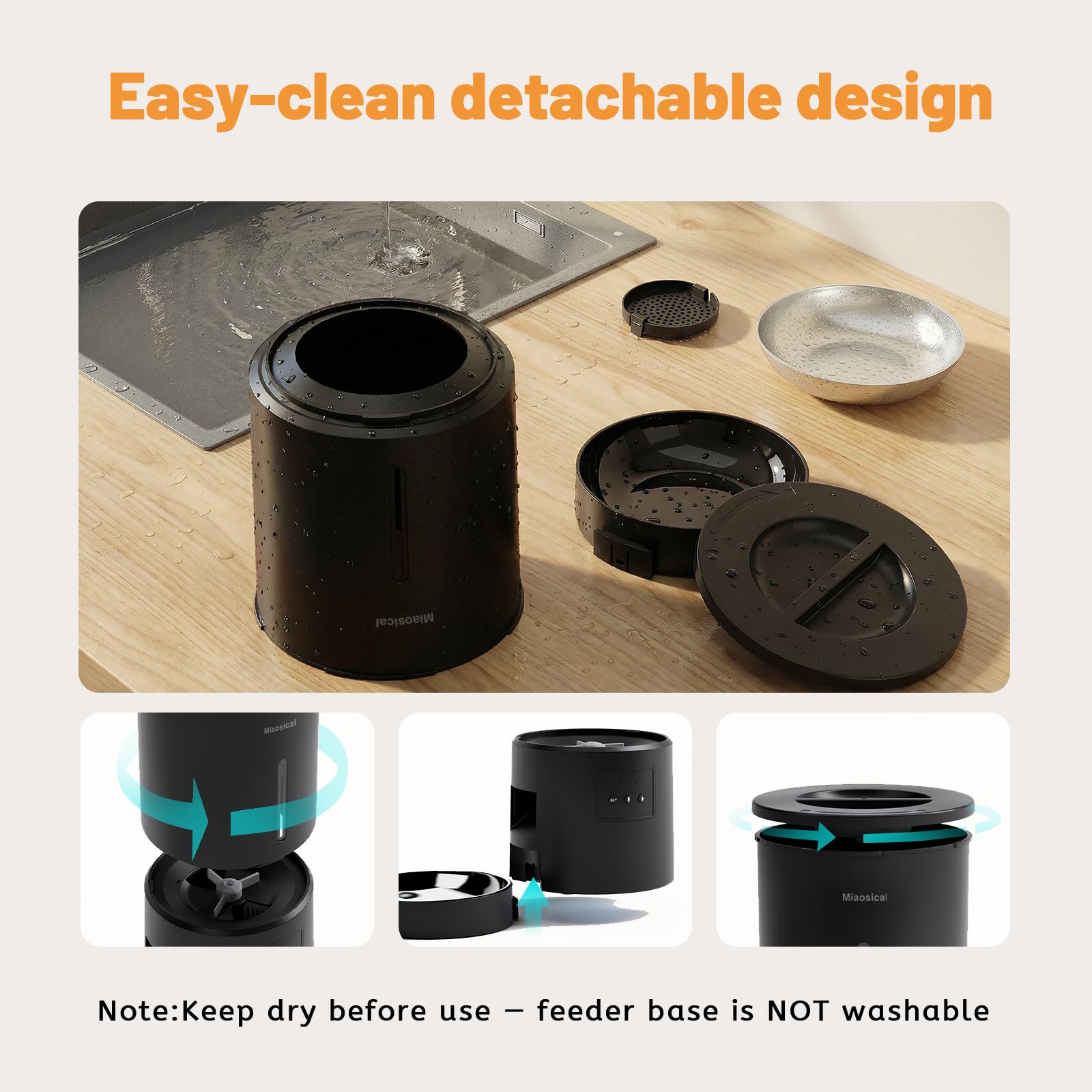 Miaosical four point two liter capacity supports steady feeding for households.