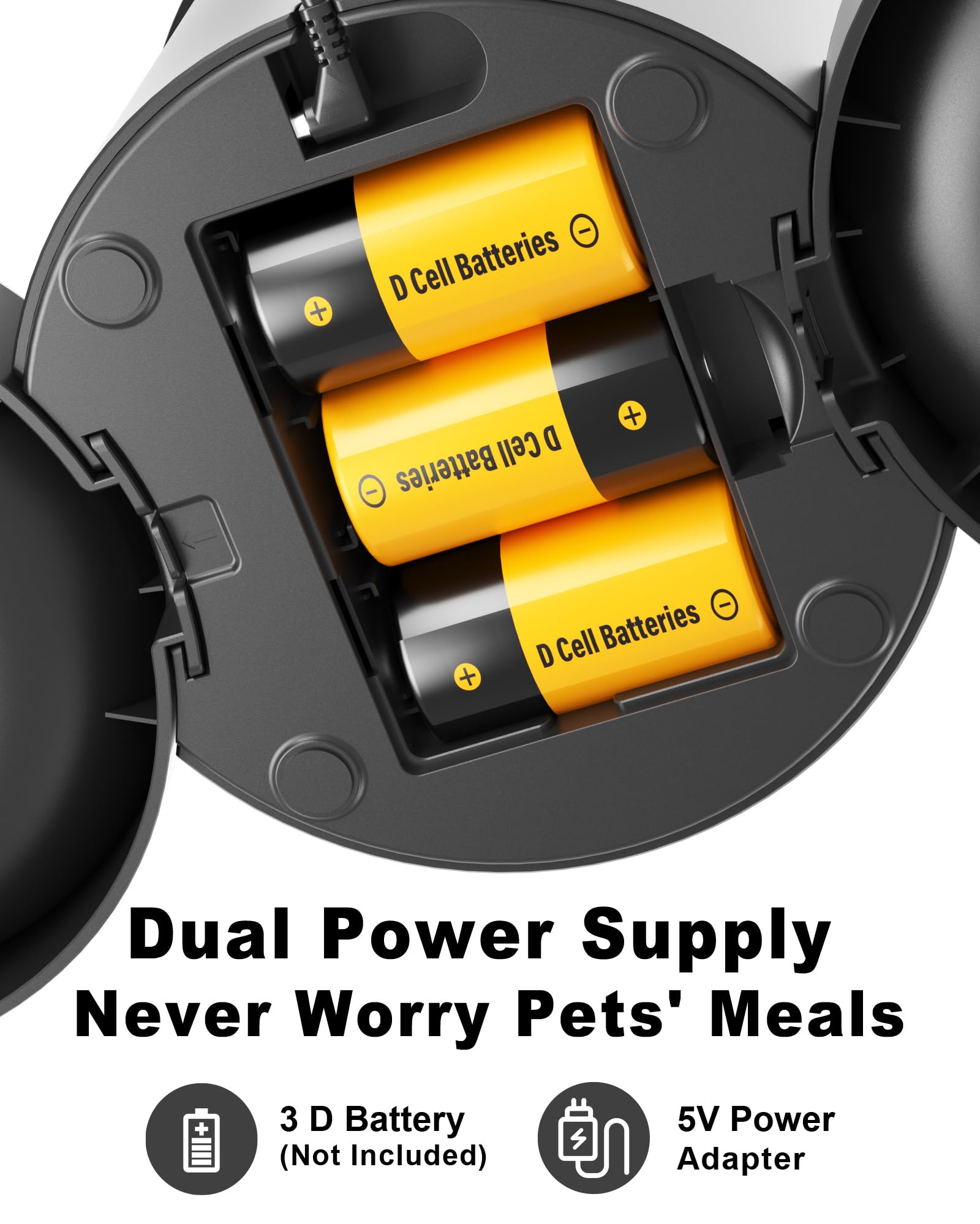 Miaosical transparent food container shows remaining kibble clearly.