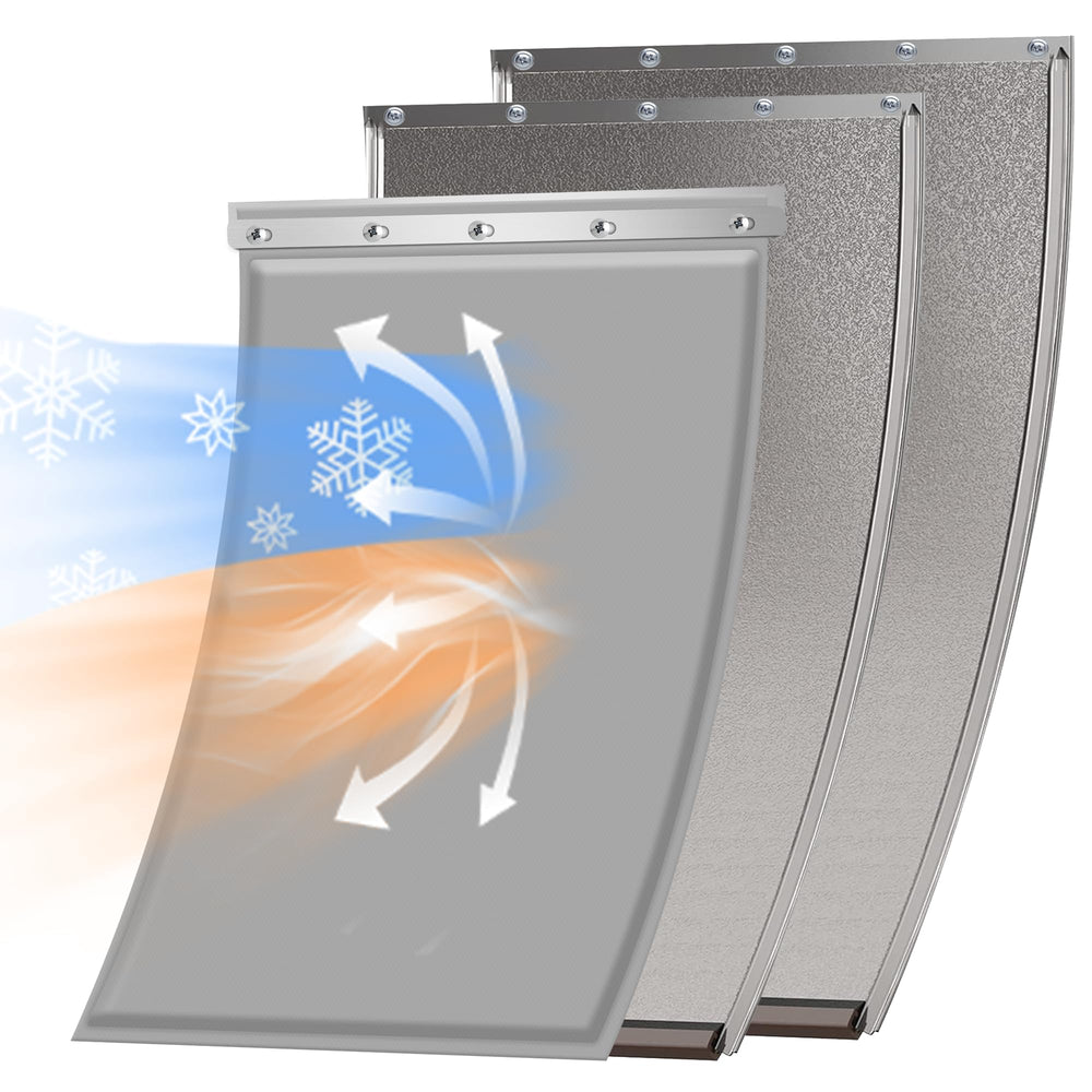 MIAOTONG 2-flap dog door flap with screws for PetSafe PAC11-11039, secure weather seal.