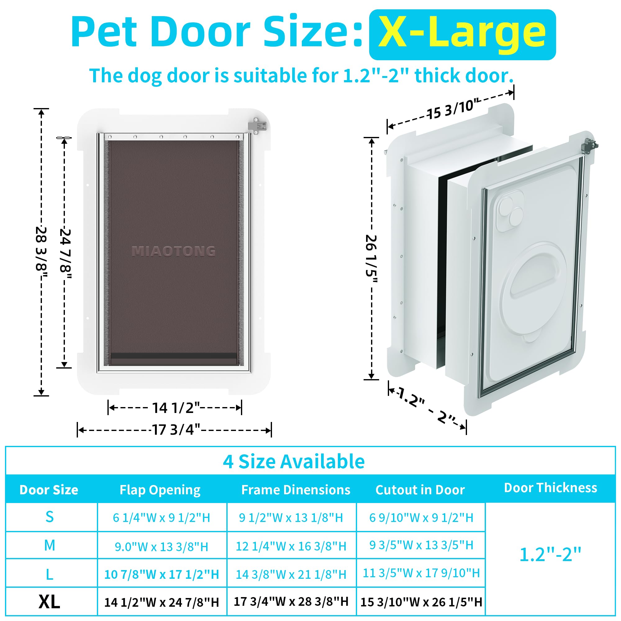 MIAOTONG 3-flap insulation blocks drafts and cold