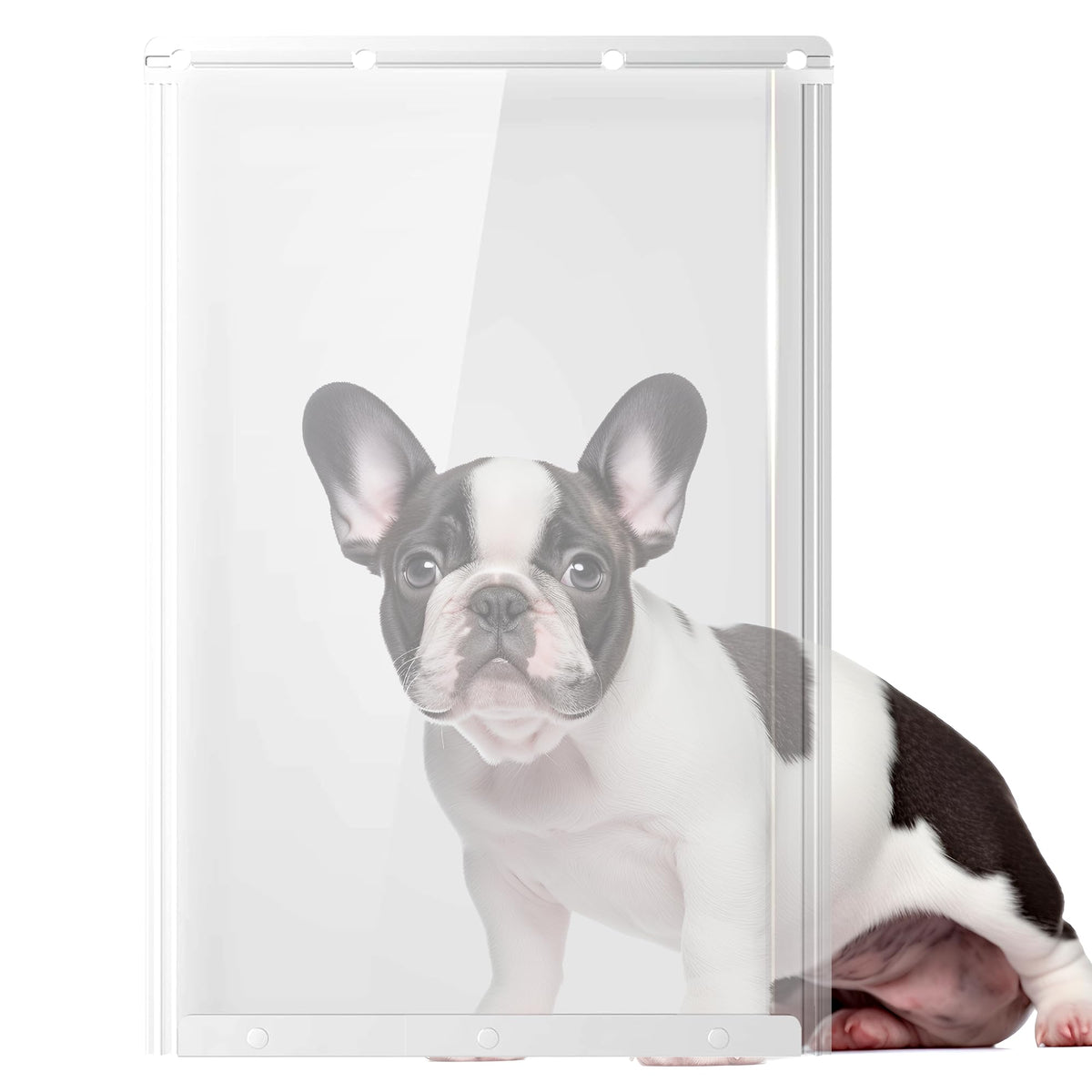 MIAOTONG dog door flap 10.5x15 transparent, flexible replacement for larger doors.