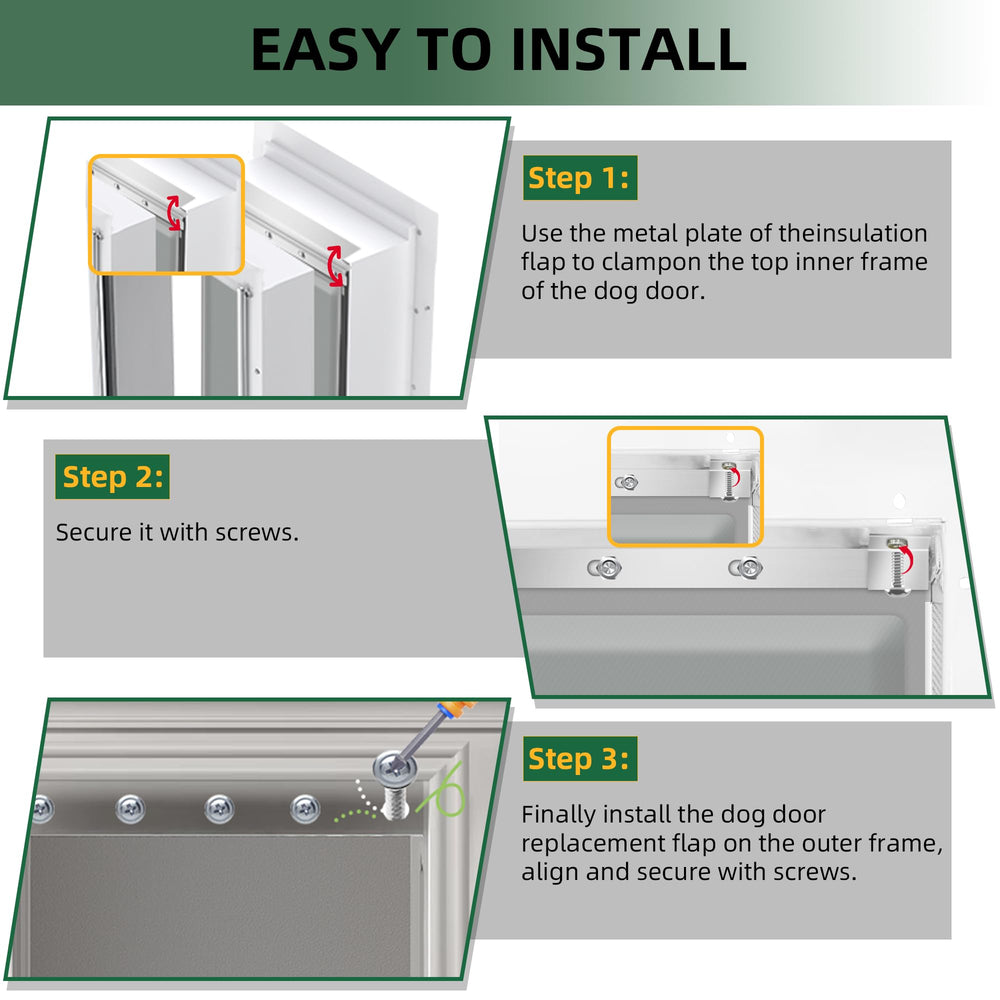 Easy DIY installation with included screws and a screwdriver.