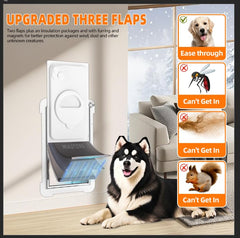 MIAOTONG door with telescoping tunnel demonstrates adjustable fit for wall thickness.