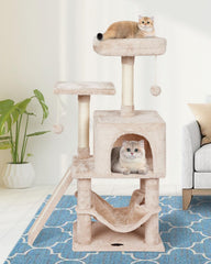 MIAO PAW cat tree hammock offers a cozy resting spot for relaxing naps.