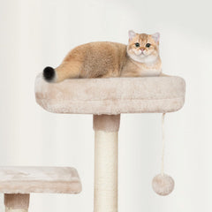 MIAO PAW cat tree uses natural sisal to encourage scratching.