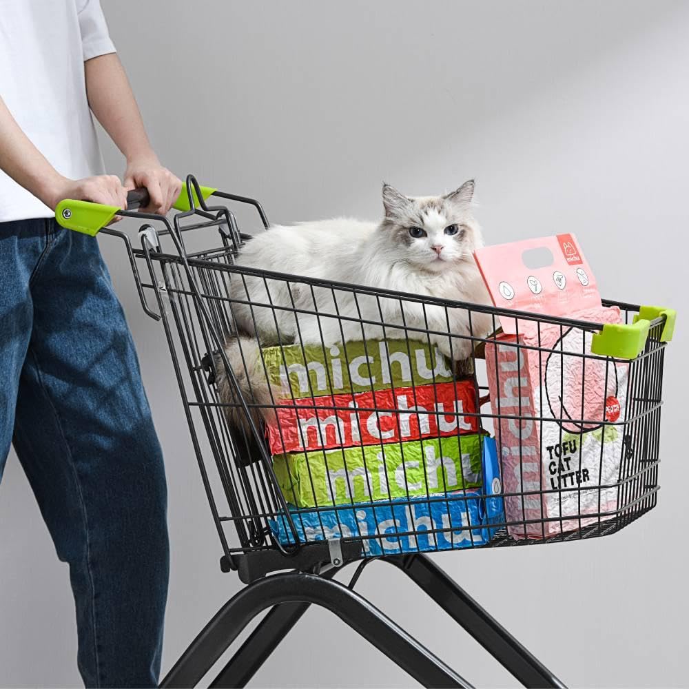 Michu tofu cat litter ready for easy scooping