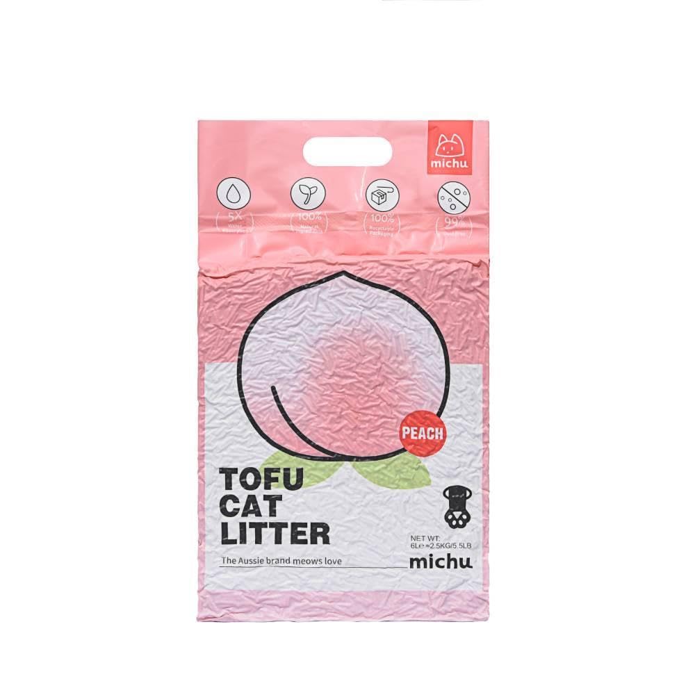 Michu Tofu Cat Litter lightweight absorbent pellets for long-lasting use