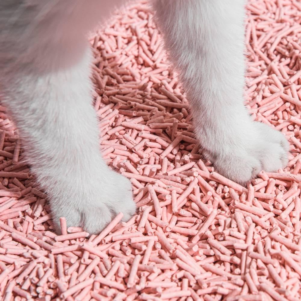 Michu Tofu Cat Litter Peach scent option adds a subtle fragrance