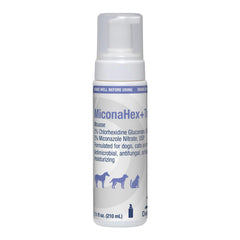 MiconaHex+Triz Mousse packaging showing 7.1 oz size for versatile pet care