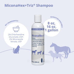 MiconaHex+Triz shampoo foam demonstrates gentle lather for cleansing.