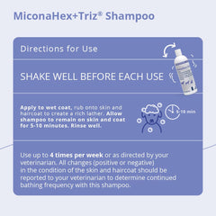 MiconaHex+Triz shampoo for horses during bath highlights versatile coat care