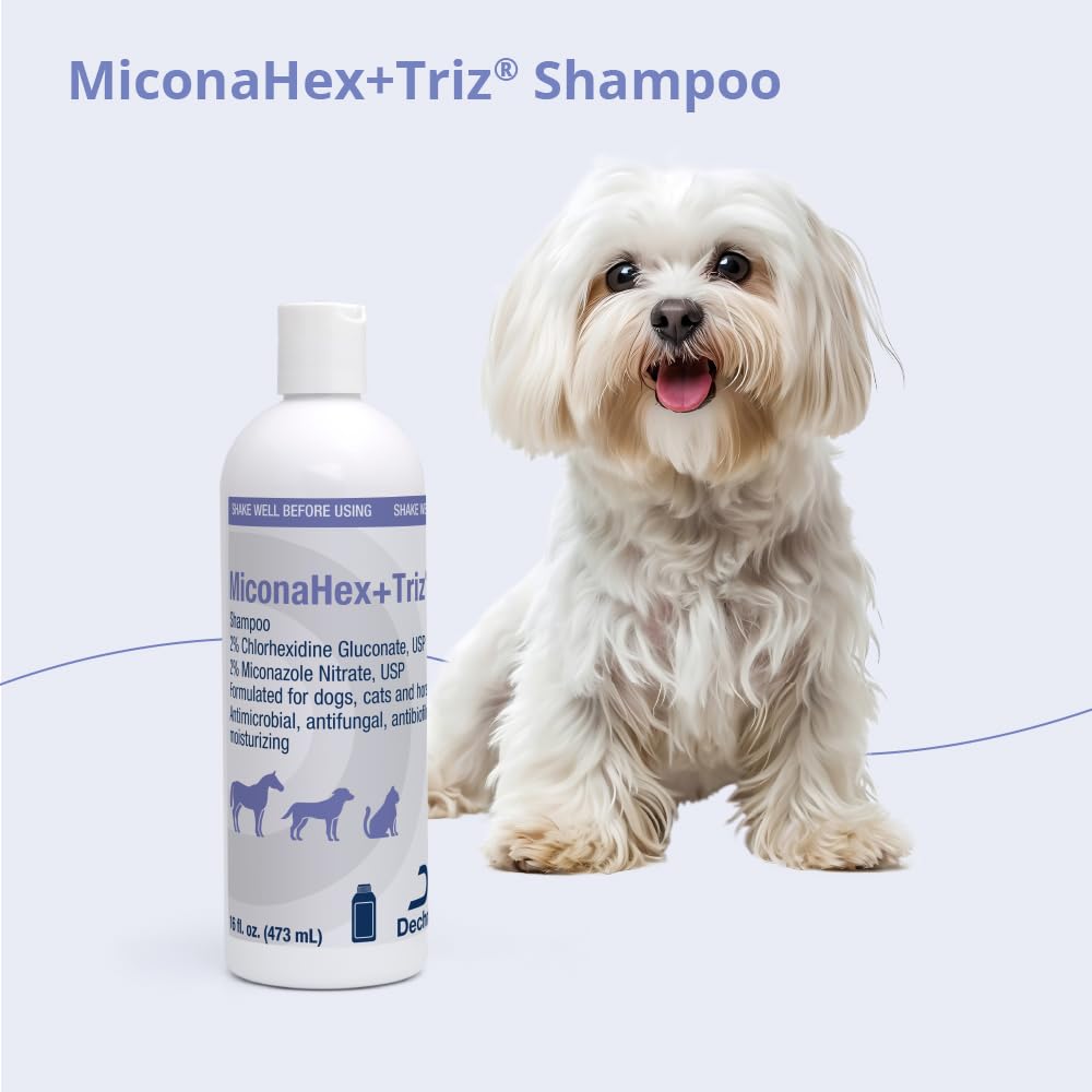 MiconaHex+Triz shampoo multi-species table demonstrates safe grooming across pets
