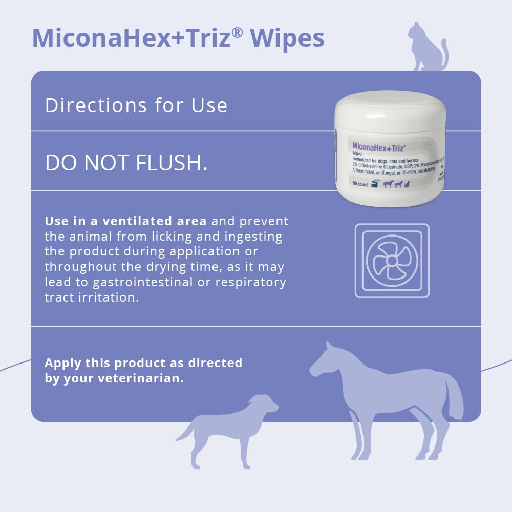 Close-up of MiconaHex+Triz wipes label.