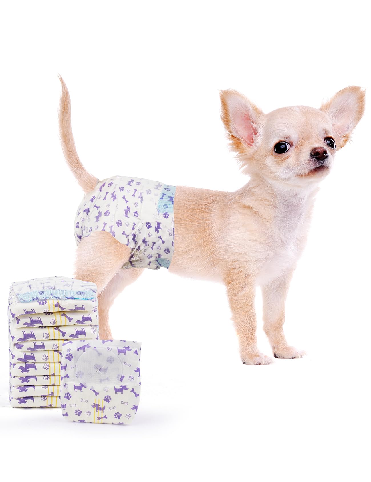 MICOOYO disposable dog diapers female packaging image for convenient protection.