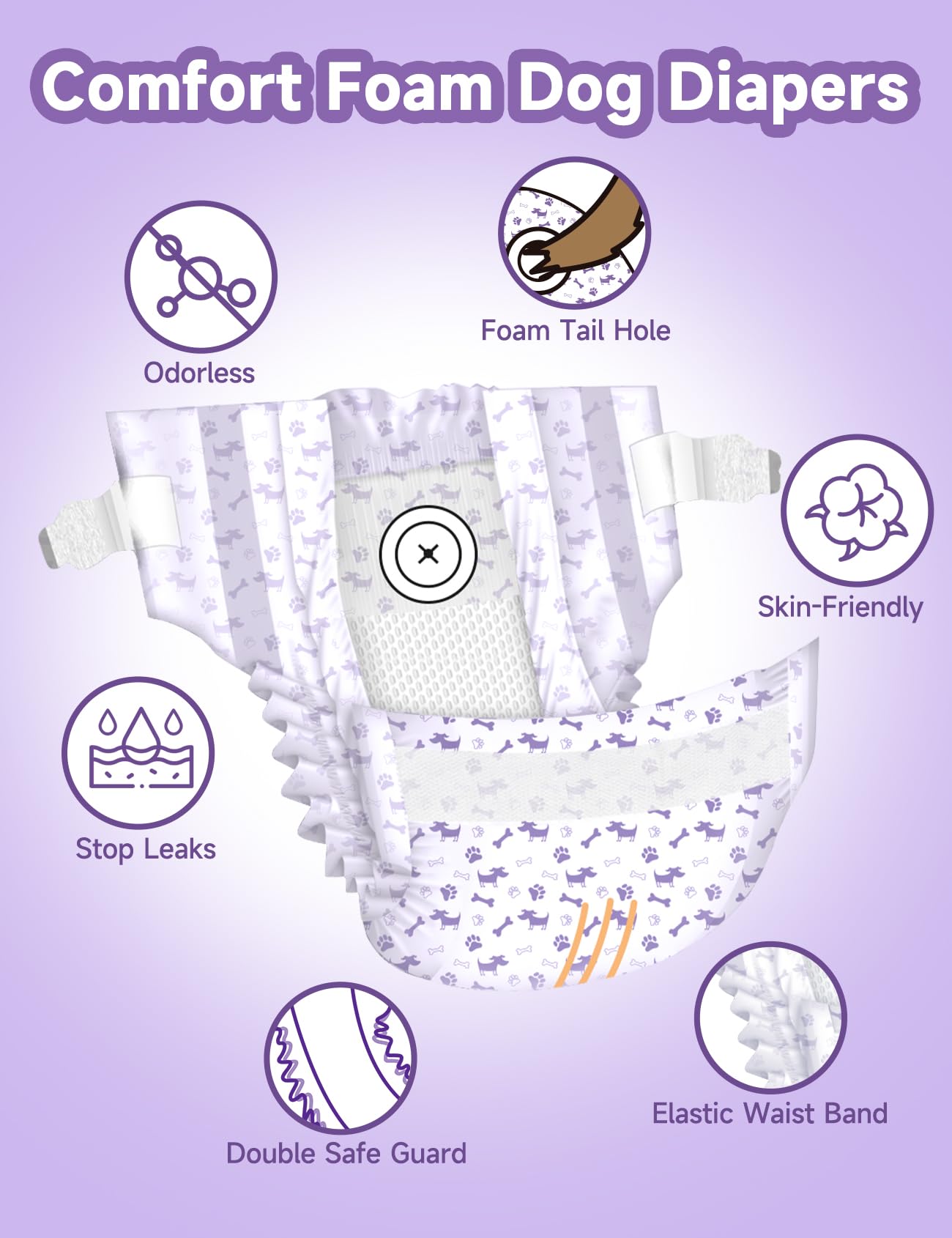 MICOOYO tail-hole design highlights customizable fit for dogs with different tails.