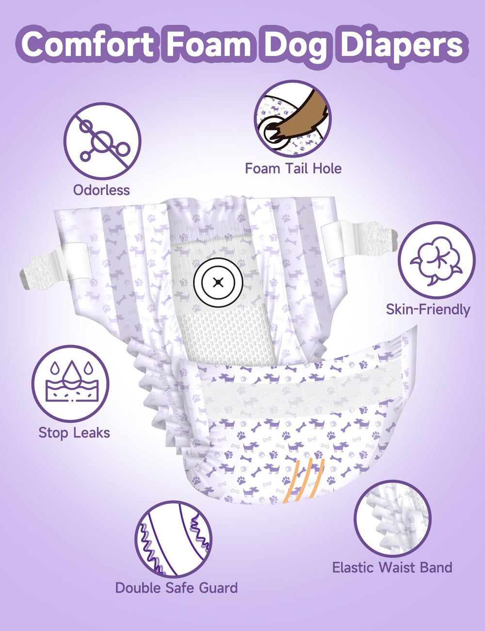 MICOOYO tail-hole design highlights customizable fit for dogs with different tails.