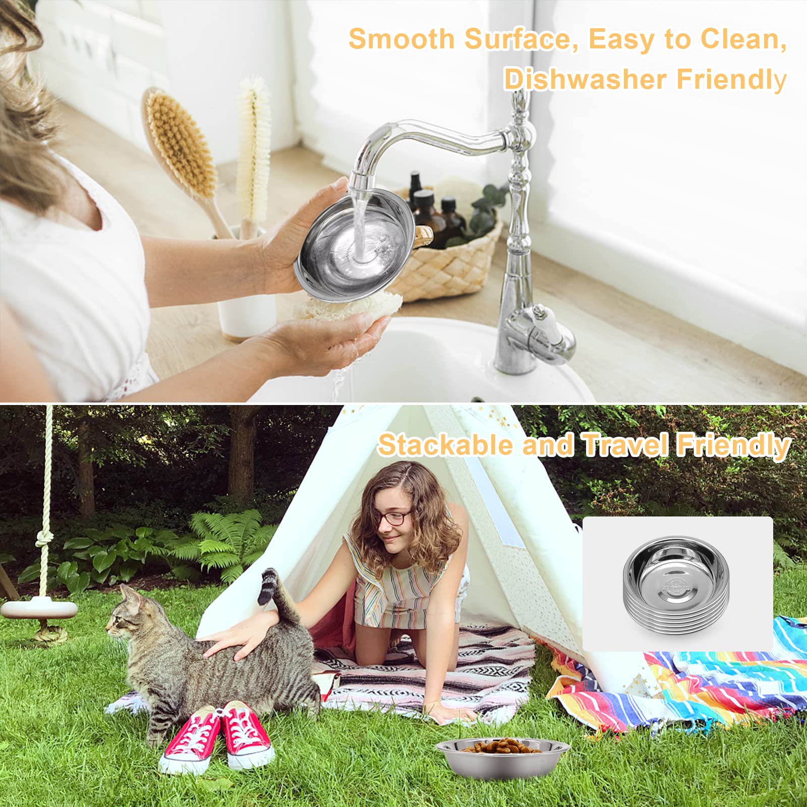 MicoSim portable cat bowl easy to carry on trips for pets.