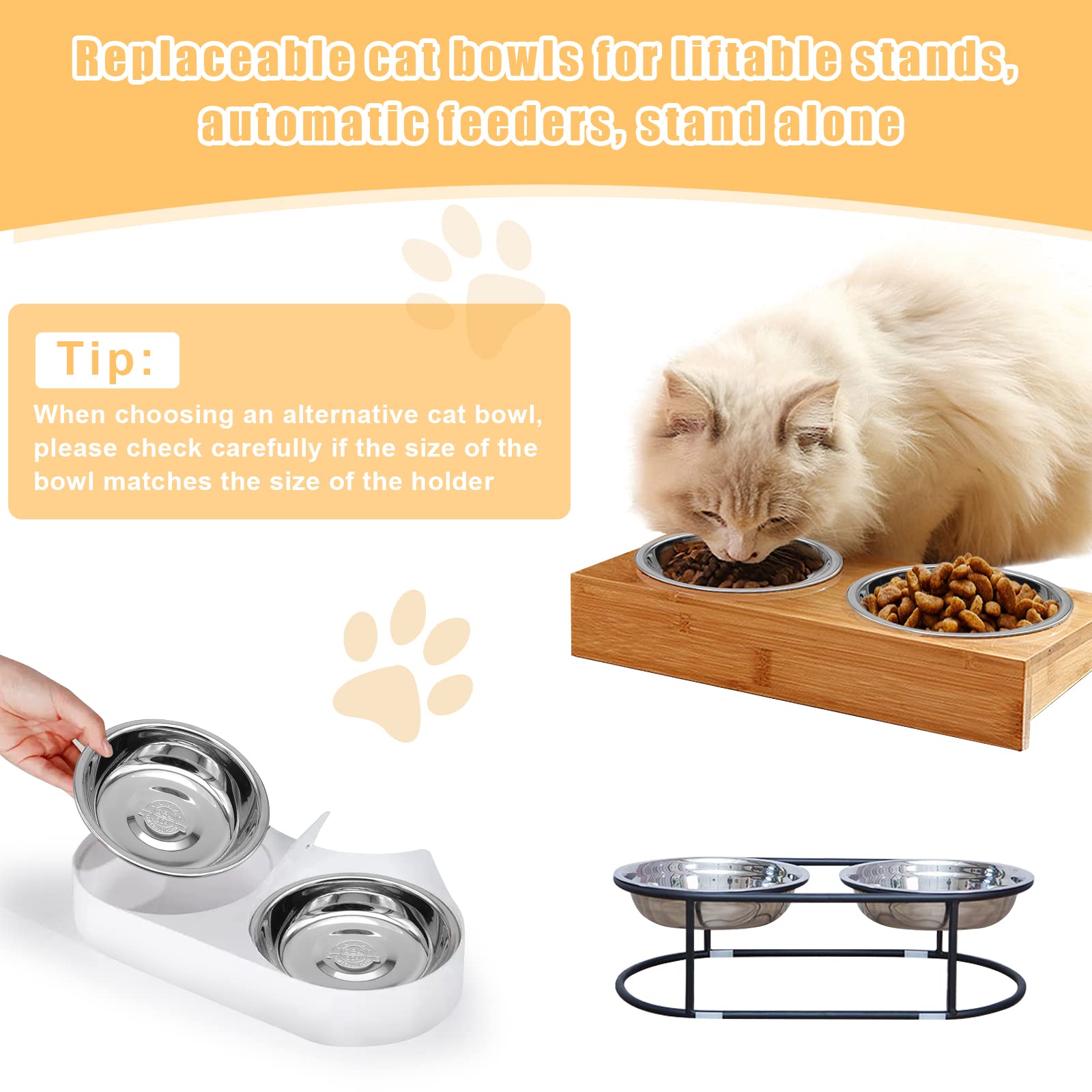 MicoSim replacement bowls for old stands, easy to clean.