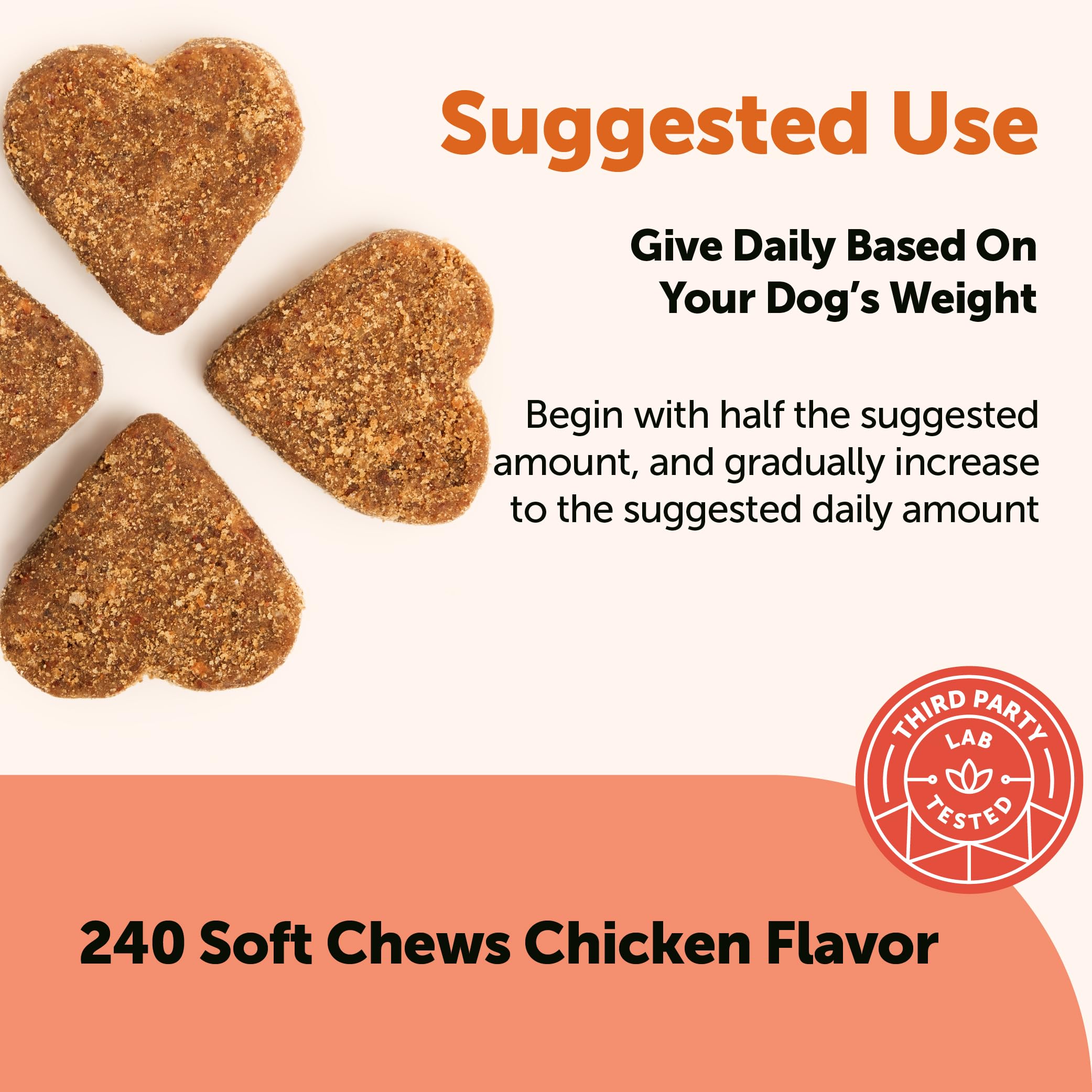Closeup of Micro Ingredients dog multivitamin soft chews for easy daily dosing.