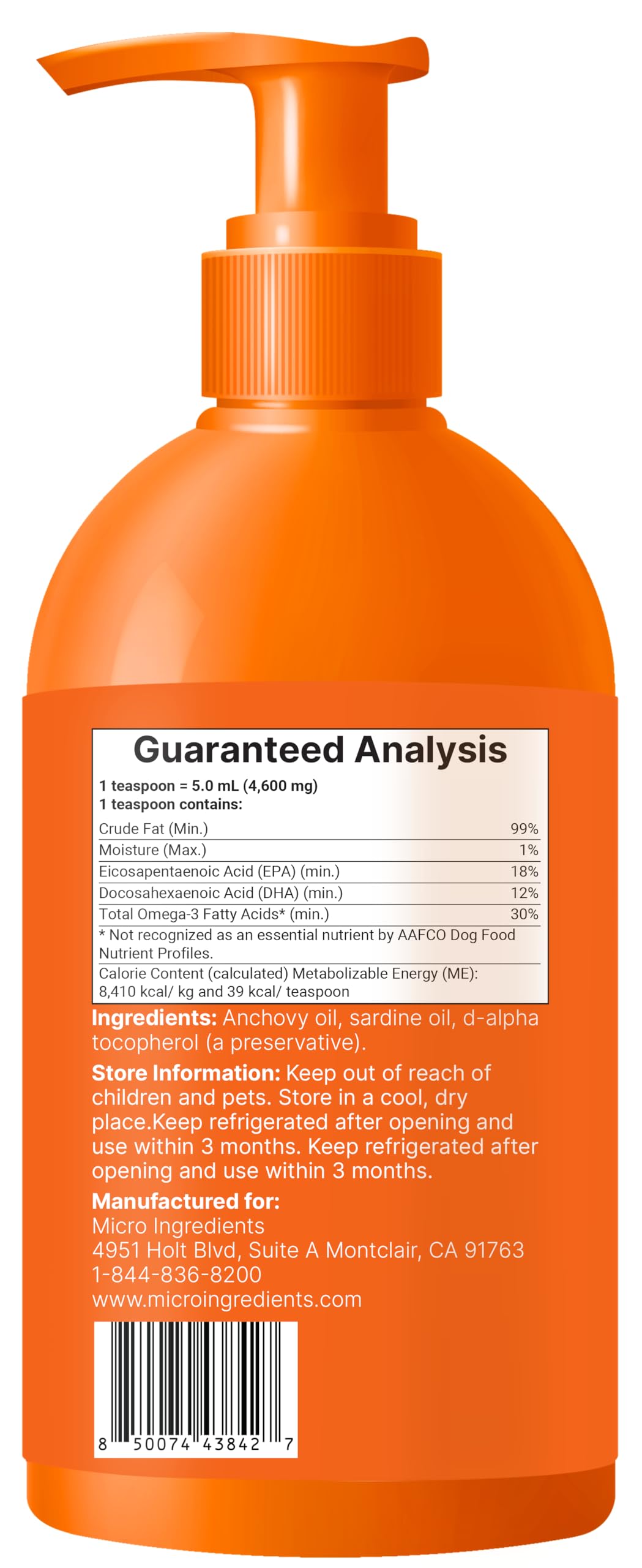 Easy-pump design minimizes mess during meal-time dosing.