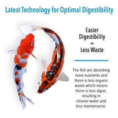 Microbe-Lift MLLSPMD goldfish enjoying sinking pellets in a pond
