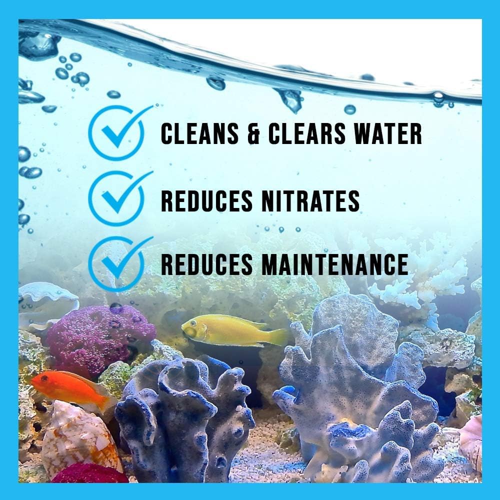 MICROBE-LIFT Special Blend on glass highlights a cleaner aquarium decor after dosing.