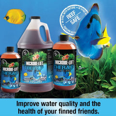 MICROBE-LIFT TheraP16 saltwater tank scene indicating balanced environment