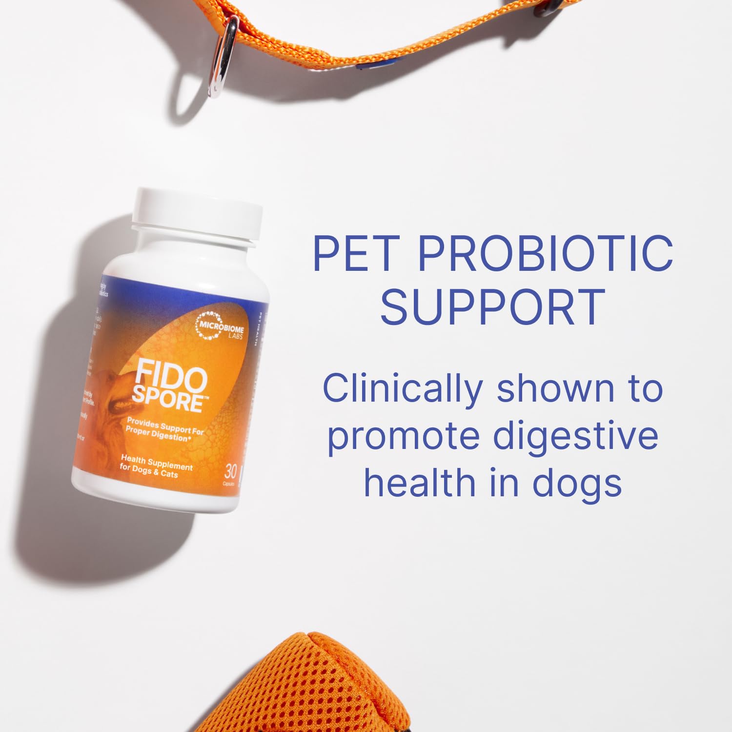 Microbiome Labs Fidospore cat capsules for feline gut balance.