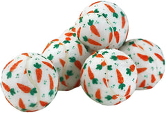 Midlee Easter carrot dog tennis ball with festive print for playful fetch