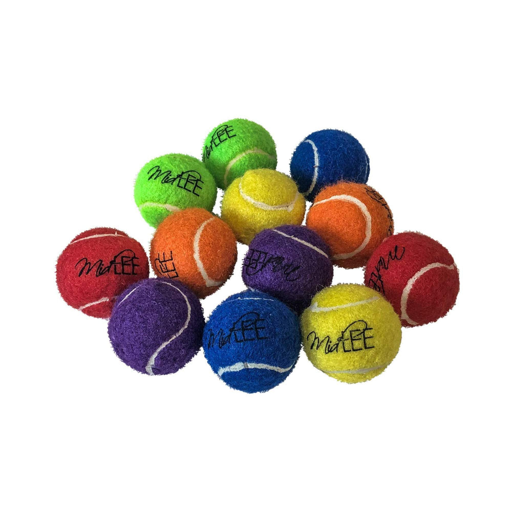 Midlee Mini 1.5 inch tennis balls with squeaker for small dogs during playtime