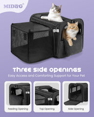 MIDOG carrier features soft pillow and breathable mesh window for comfort.