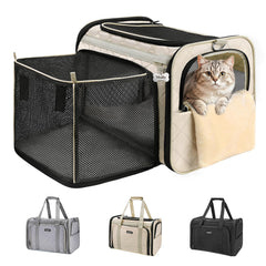 MIDOG cat carrier soft under-seat fit for easy airline travel.