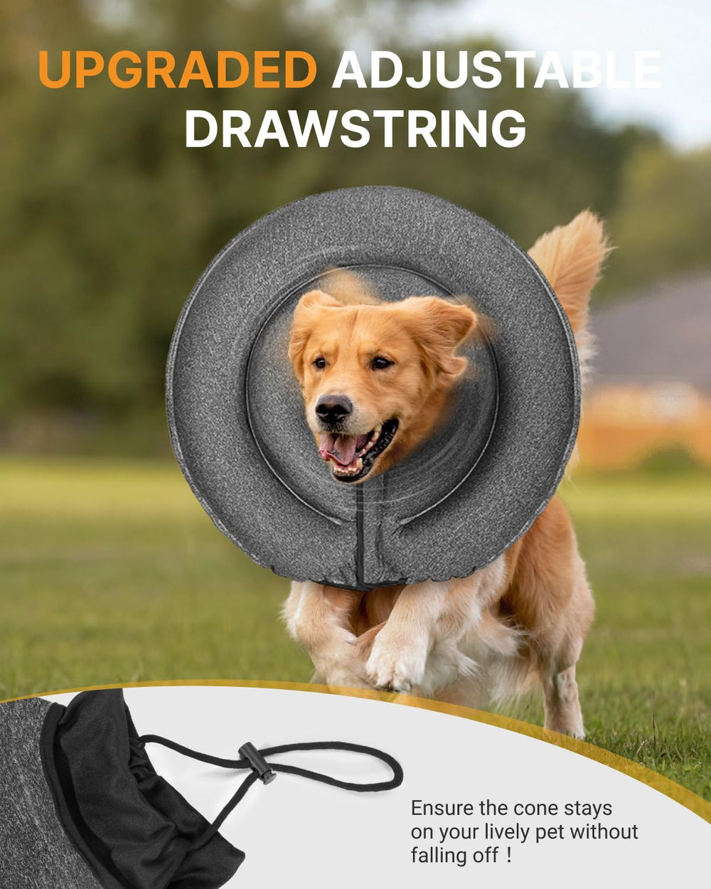 MIDOG large-dog cone made of soft material suitable for bigger dogs