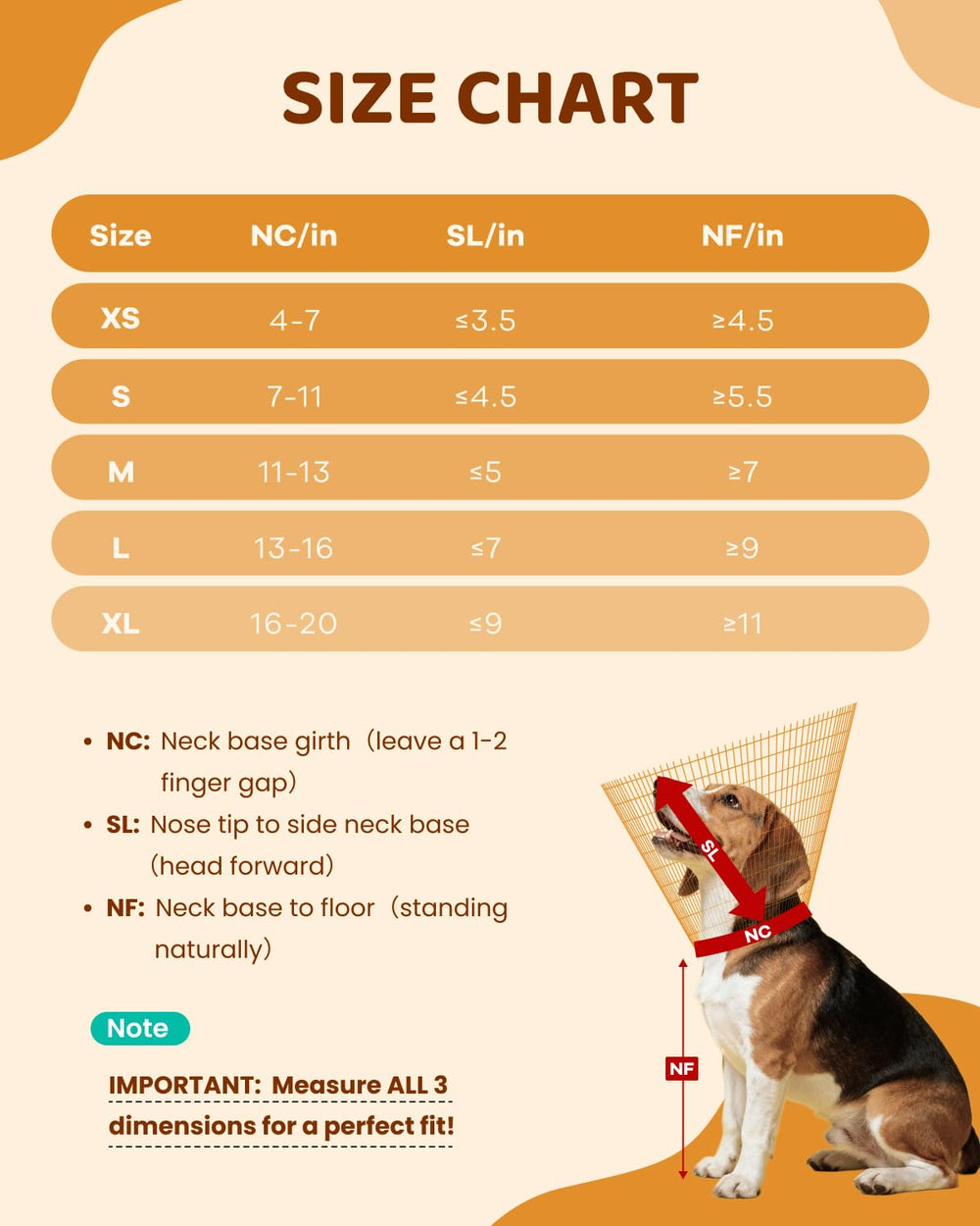 MIDOG no-gap-design-cone blocks licking with a secure, snug fit.