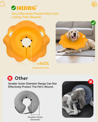 MIDOG soft donut collar offers gentle neck protection.