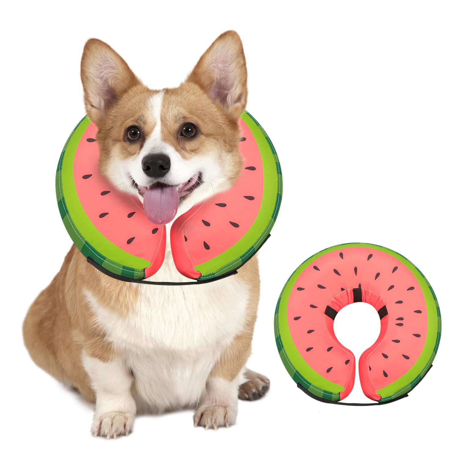 MIDOG soft inflatable donut cone front view shows gentle recovery