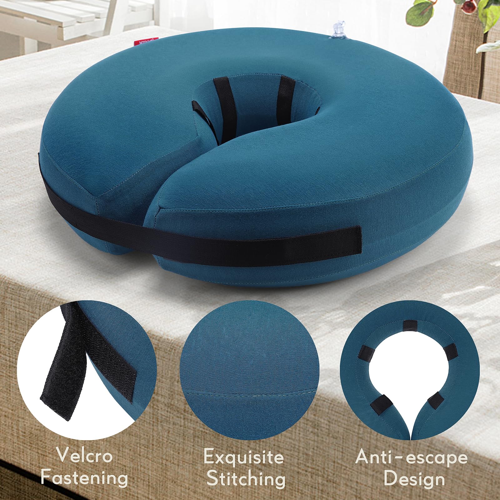 MIDOG wide donut barrier prevents access to incisions and hotspots.