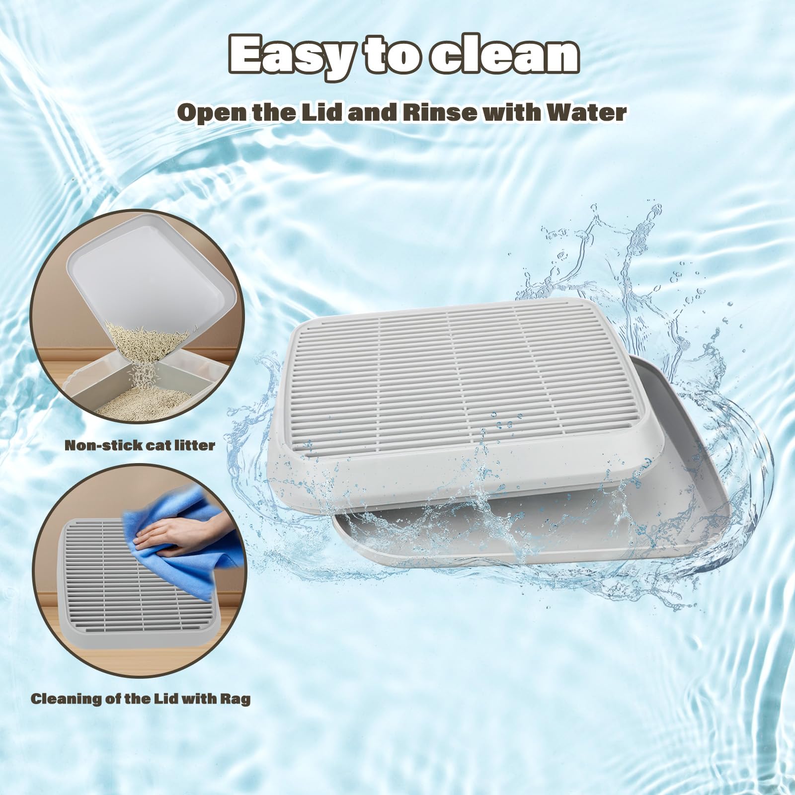 Midollarle cat ramp cleaning-ready rinse: removable for fast rinsing after use.