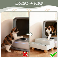 Midollarle Elevated Cat Ramp height options 4.7in and 6.7in fit most litter boxes