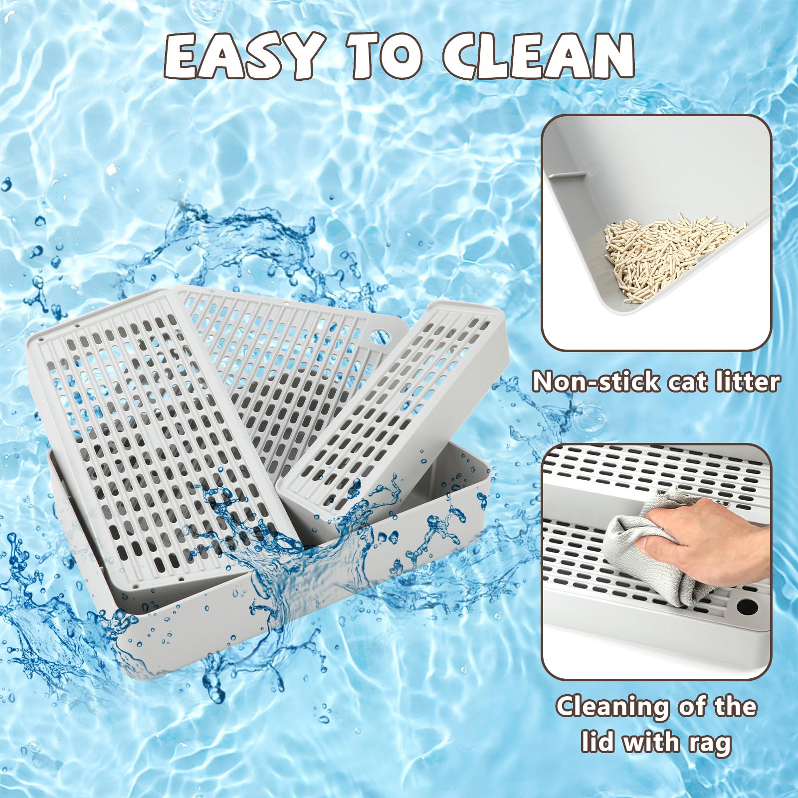 Midollarle fits most litter boxes with adjustable heights for versatility