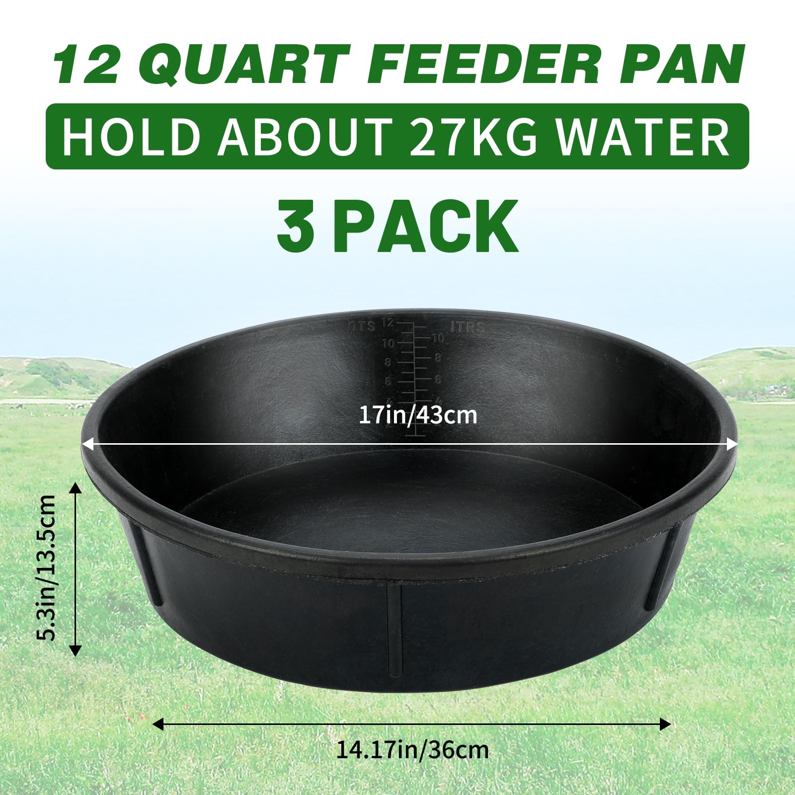 Midollarle heavy-duty rubber feeder pan side view for stable feeding