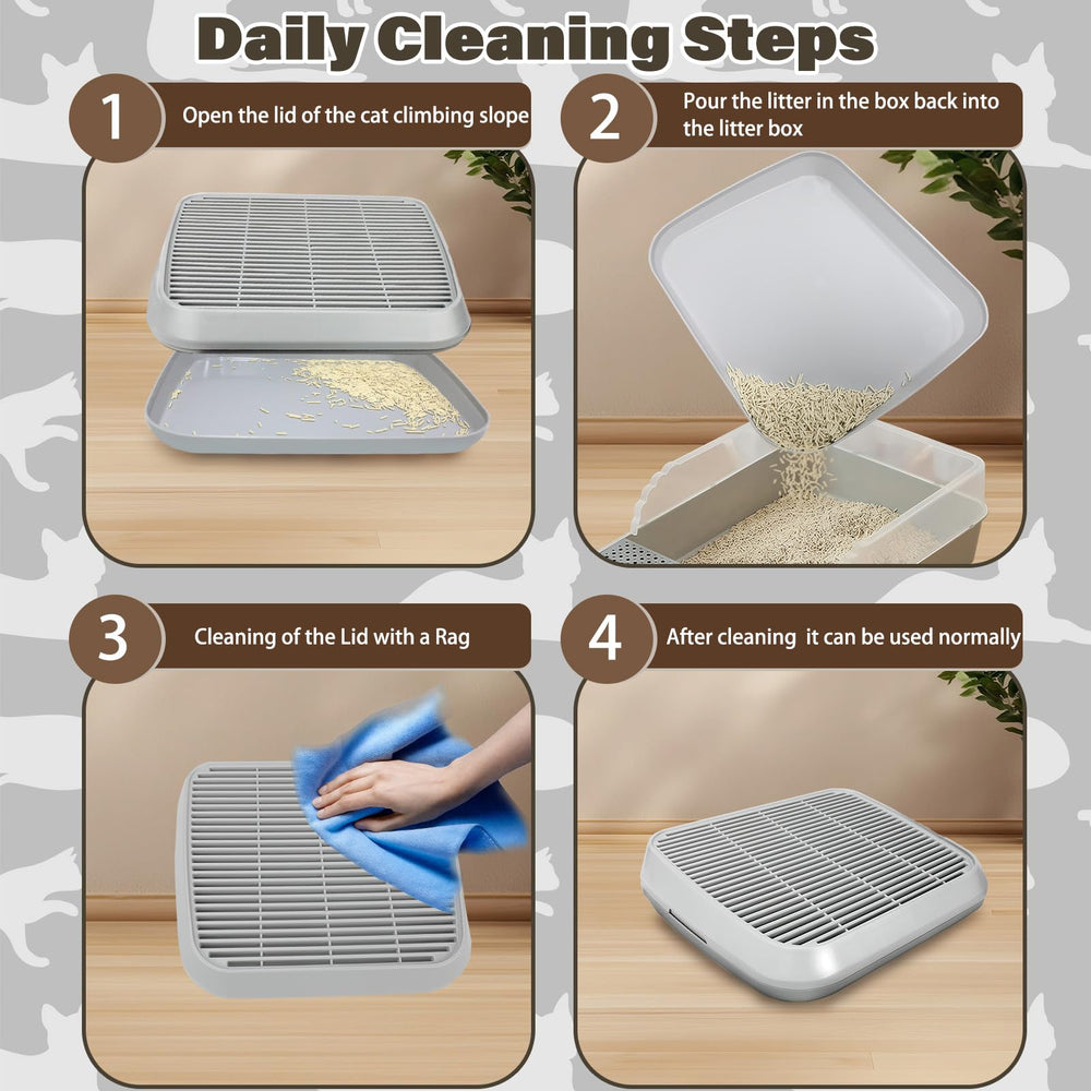Midollarle double-layer litter trap mat close-up: highly effective litter trapping around the box.