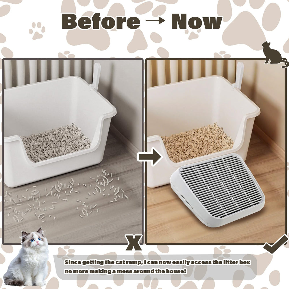 Midollarle litter trap mat grooves closeup: prevents litter scatter with easy cleaning grooves.
