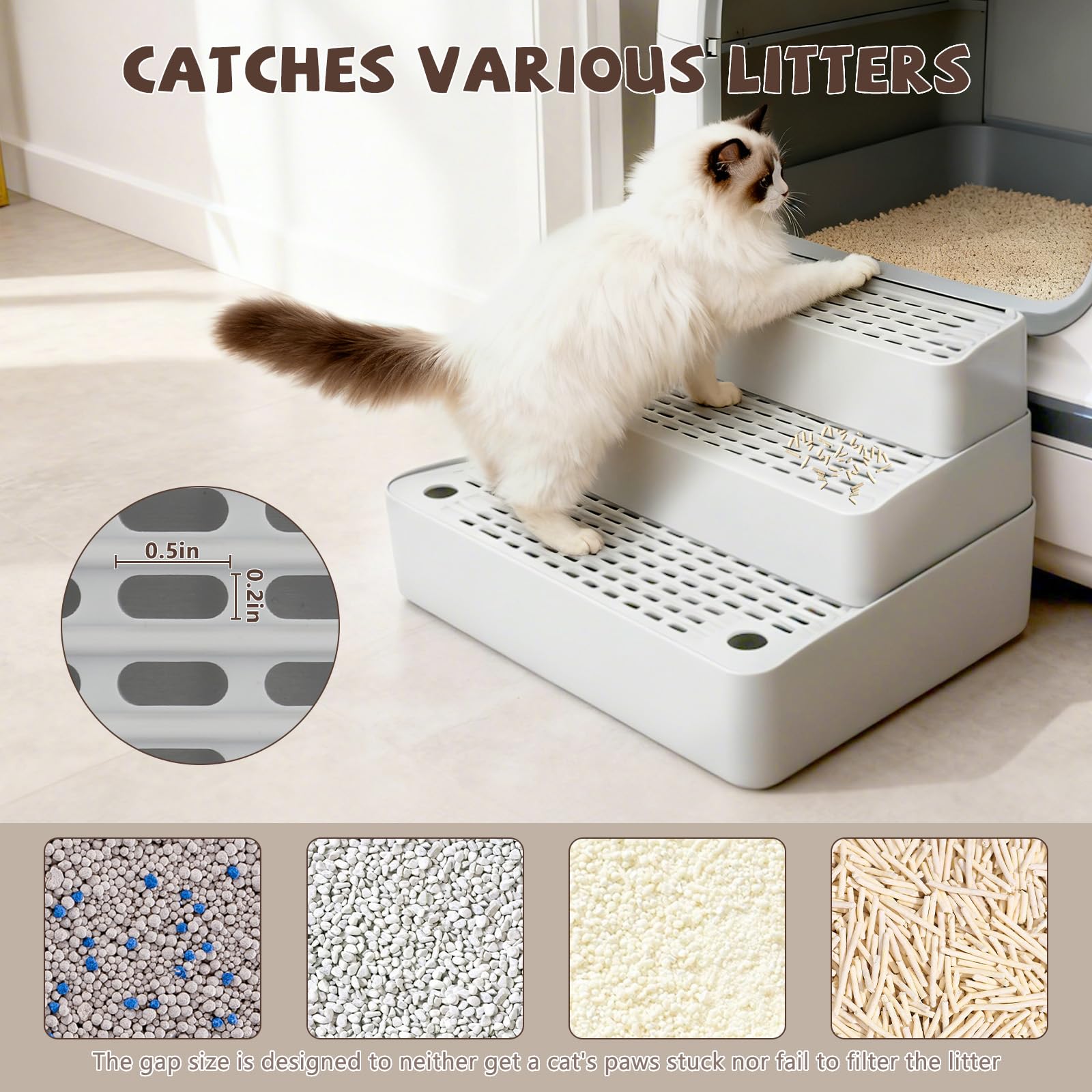 Midollarle non-slip base pads ensure stable footing during entry