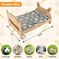 Midollarle rabbit bed with soft cotton mattress for cozy sleep.