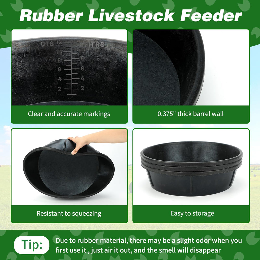 Midollarle rubber feeder pan outdoors demonstrating weather-resistant design