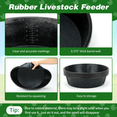 Midollarle rubber feeder pan outdoors demonstrating weather-resistant design