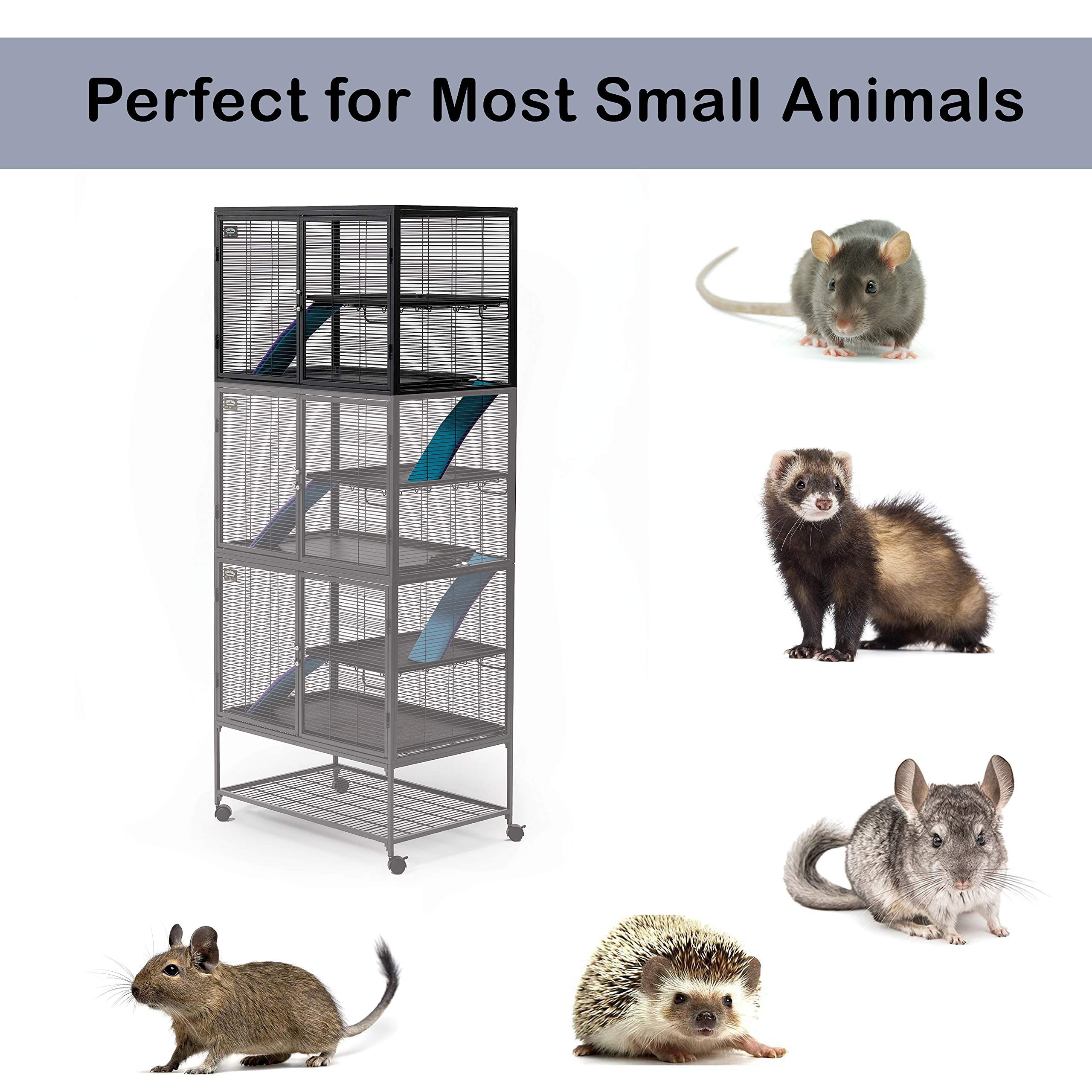 MidWest Critter Nation Add-On Unit with adjustable shelf and ramps for customizable space.