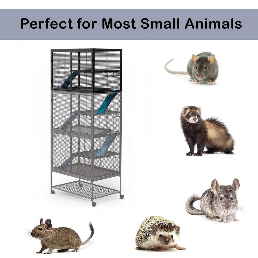 MidWest Critter Nation Add-On Unit with adjustable shelf and ramps for customizable space.