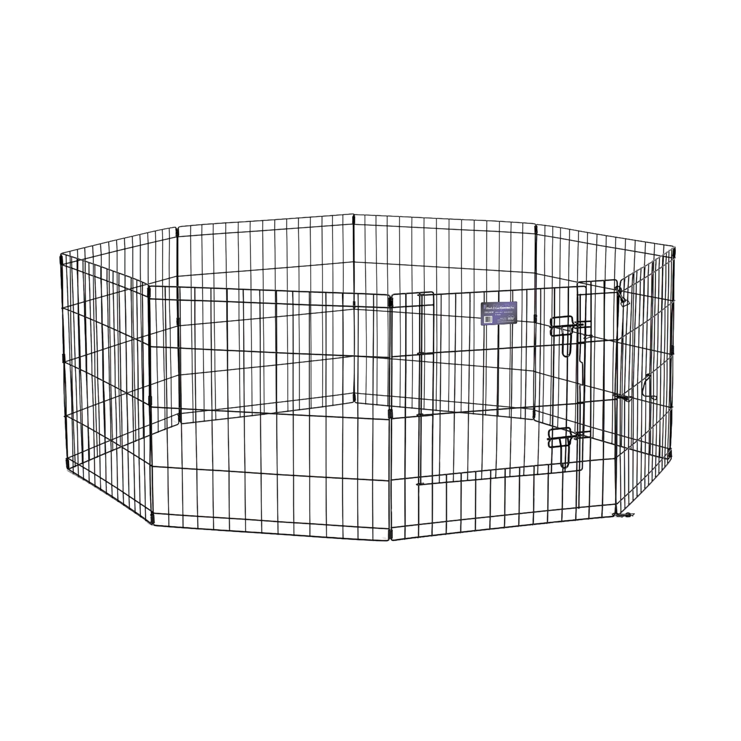 MidWest Homes for Pets 24-Inch Exercise Pen assembled for a secure 16 sq ft play area